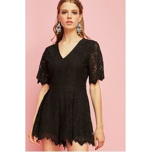 Lace V-Neck Romper